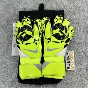 Nike GK Grip3 Goalkeeper Soccer Gloves Adult Size 10 Volt Black HQ0256-702